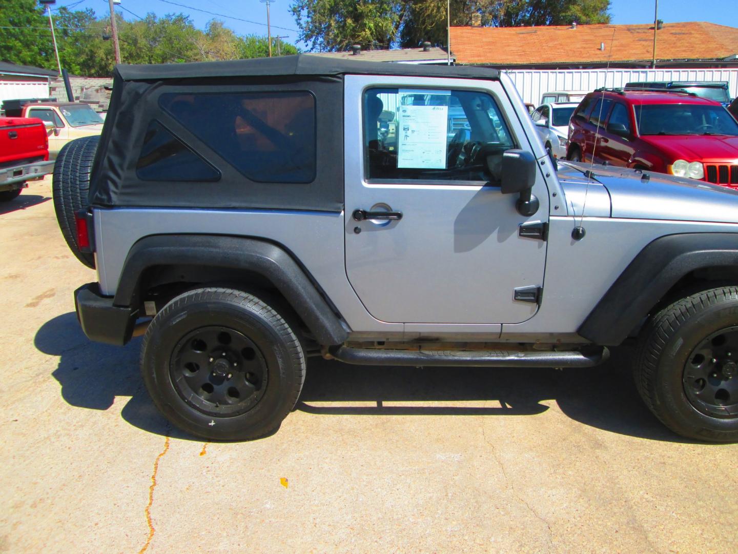 2013 SILVER Jeep Wrangler Sport 4WD (1C4GJWAG1DL) with an 3.6L V6 DOHC 24V FFV engine, located at 1815 NE 28th St., Fort Worth, TX, 76106, (817) 625-6251, 32.795582, -97.333069- Photo#3