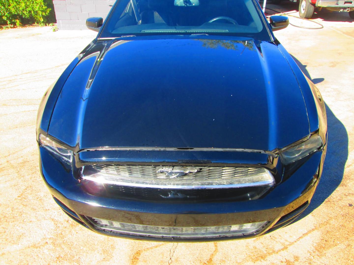 2014 BLACK Ford Mustang V6 Coupe (1ZVBP8AMXE5) with an 3.7L V6 DOHC 24V engine, located at 1815 NE 28th St., Fort Worth, TX, 76106, (817) 625-6251, 32.795582, -97.333069 - Photo#1