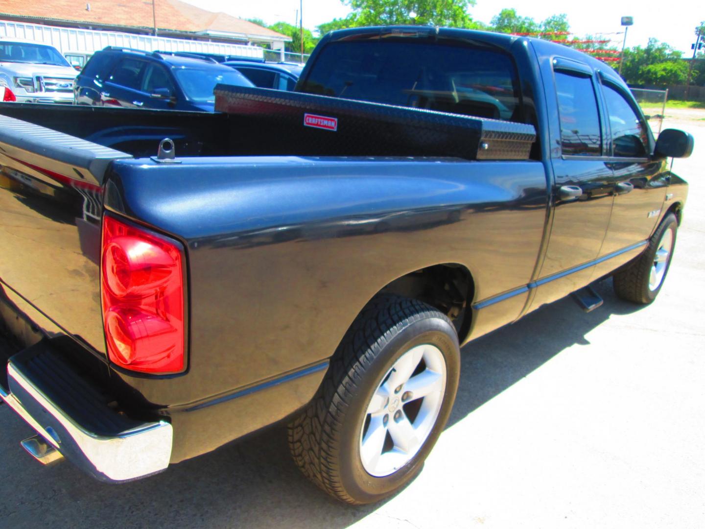2008 BLACK Dodge Ram 1500 Laramie Quad Cab 2WD (1D7HA18268S) with an 5.7L V8 OHV 16V engine, located at 1815 NE 28th St., Fort Worth, TX, 76106, (817) 625-6251, 32.795582, -97.333069 - Photo#4