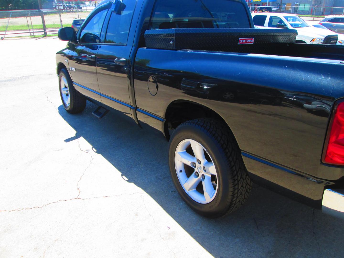 2008 BLACK Dodge Ram 1500 Laramie Quad Cab 2WD (1D7HA18268S) with an 5.7L V8 OHV 16V engine, located at 1815 NE 28th St., Fort Worth, TX, 76106, (817) 625-6251, 32.795582, -97.333069 - Photo#7