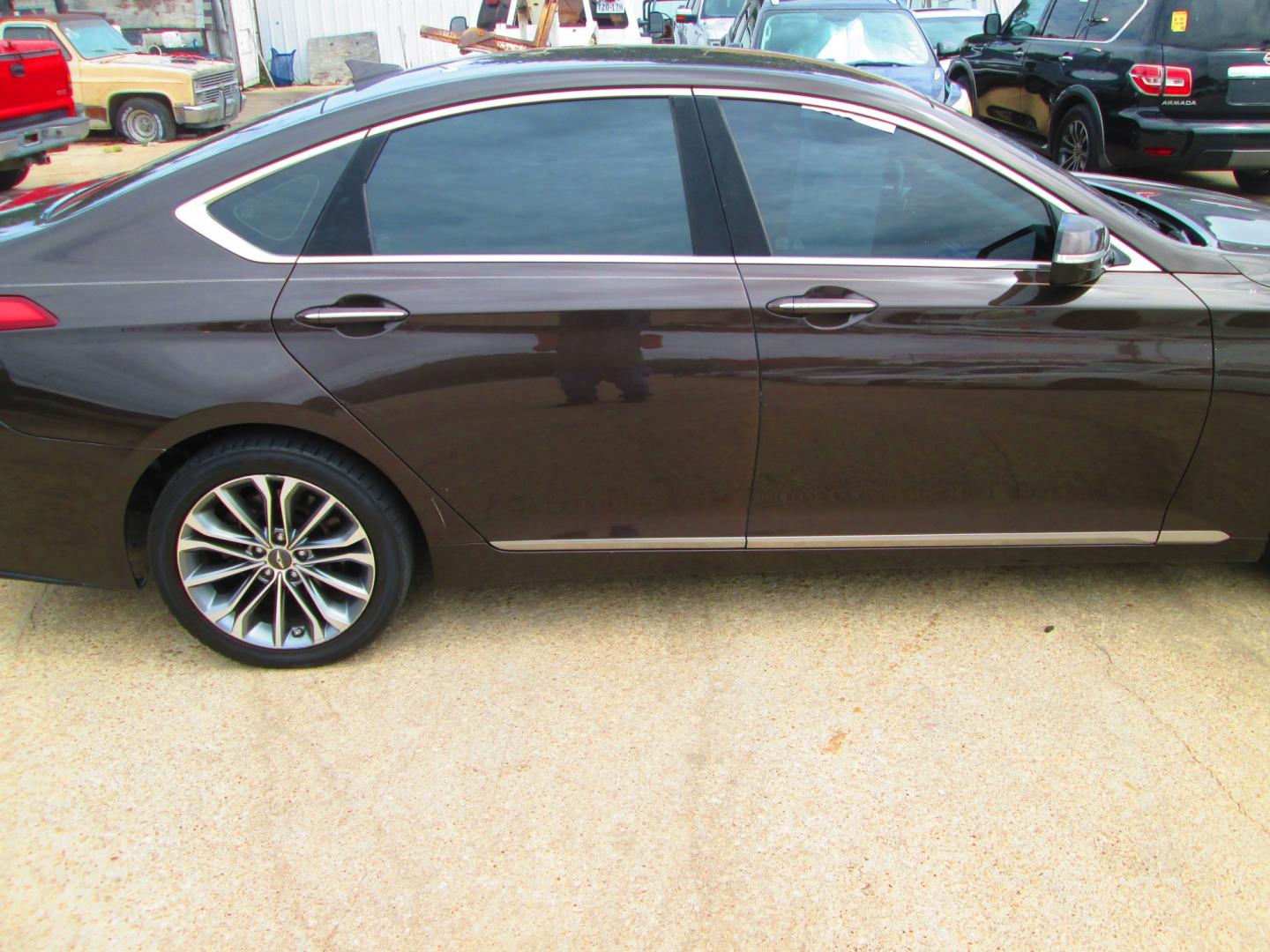 2015 BROWN Hyundai Genesis 3.8L (KMHGN4JE3FU) with an 3.8L V6 DOHC 24V engine, 6A transmission, located at 1815 NE 28th St., Fort Worth, TX, 76106, (817) 625-6251, 32.795582, -97.333069- Photo#3