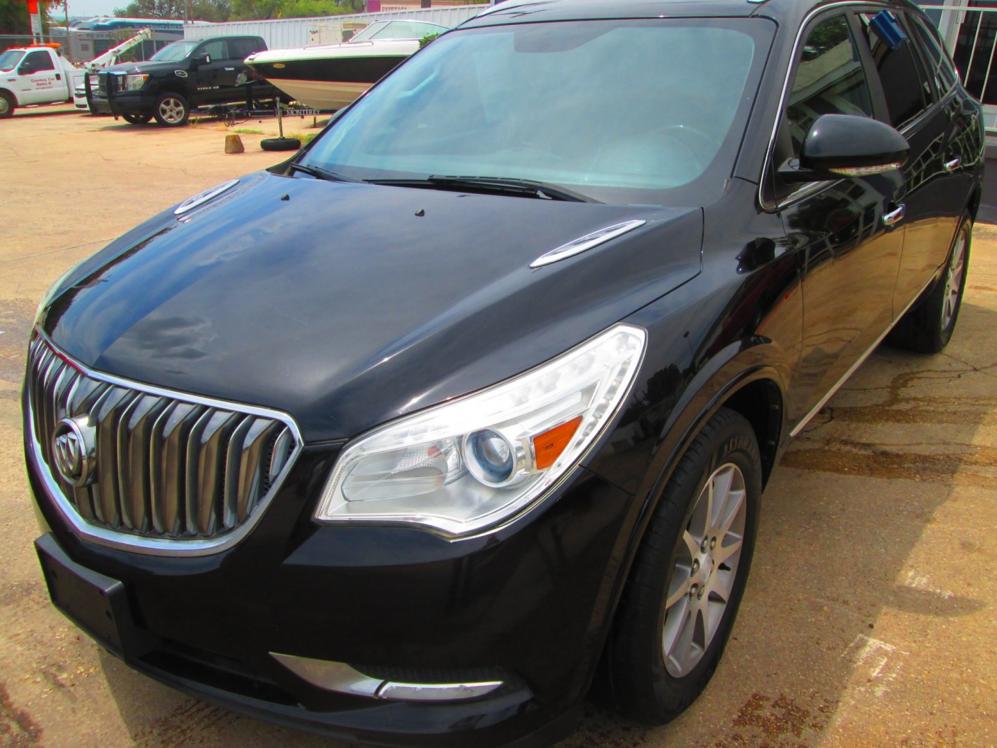 2017 BLACK Buick Enclave Leather AWD (5GAKVBKD4HJ) with an 3.6L V6 DOHC 24V engine, 6A transmission, located at 1815 NE 28th St., Fort Worth, TX, 76106, (817) 625-6251, 32.795582, -97.333069- Photo#0